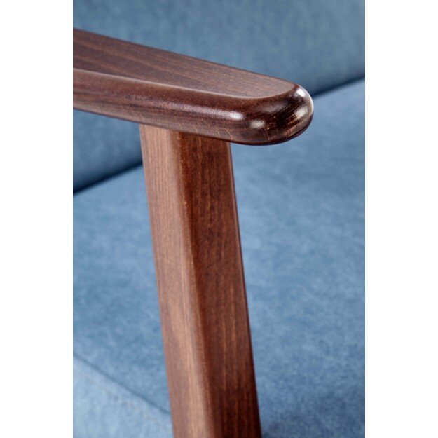 MILANO 1S, leisure chair, blue CASTEL#74 / dark walnut 8