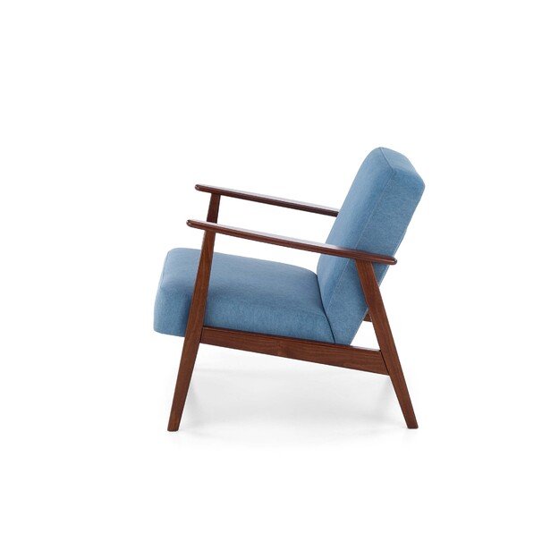 MILANO 1S, leisure chair, blue CASTEL#74 / dark walnut 3