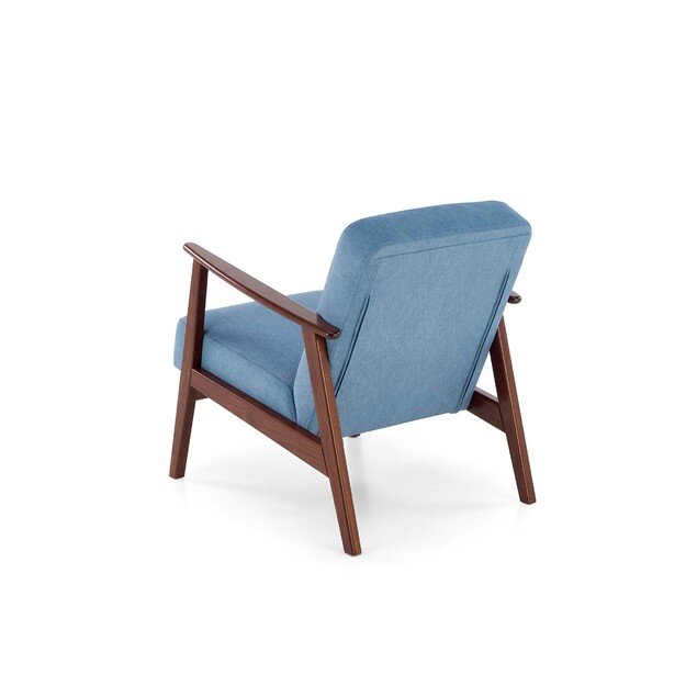 MILANO 1S, leisure chair, blue CASTEL#74 / dark walnut 5