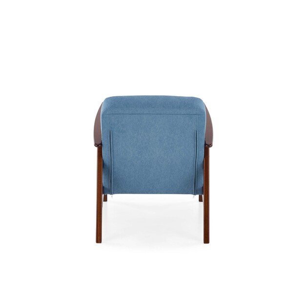 MILANO 1S, leisure chair, blue CASTEL#74 / dark walnut 1