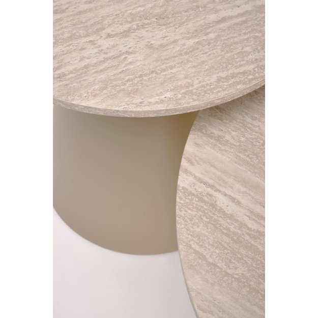 ZURICH set of 2 c.tables travertine / cashmere