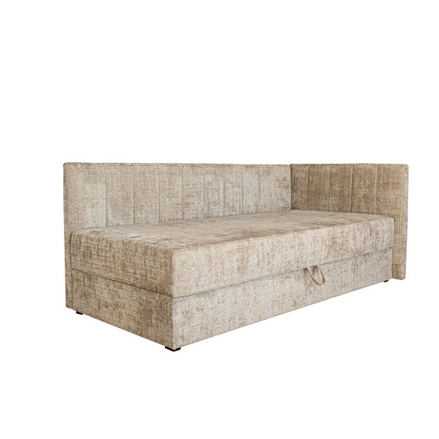 RICKY 90 bed with bedding container and built-in mattress, beige