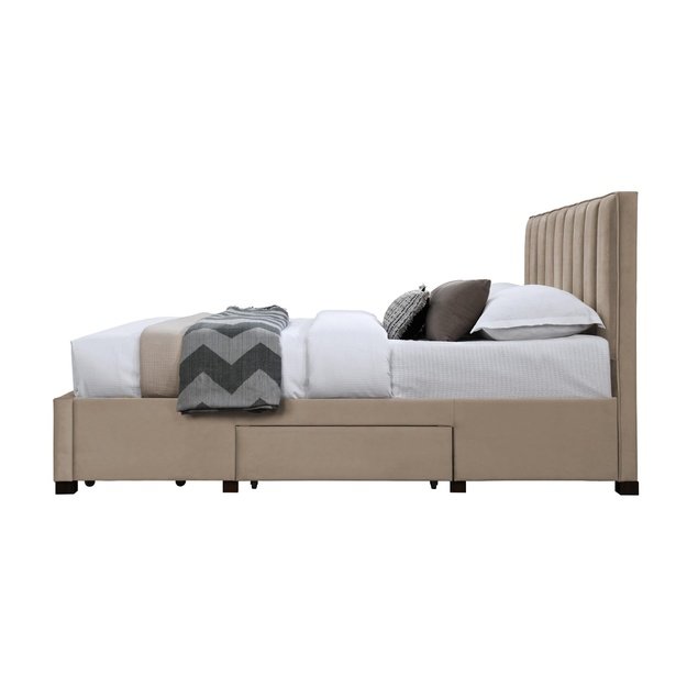 GRACE 140 bed with drawers, color: beige