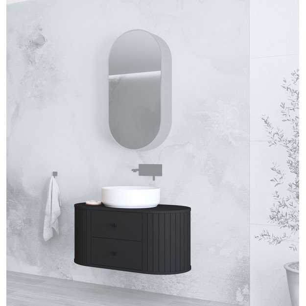 sink cabinet, VENEZIA SU, black matt