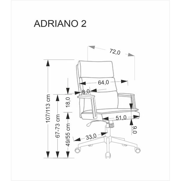 ADRIANO 2 office chair l. grey 3