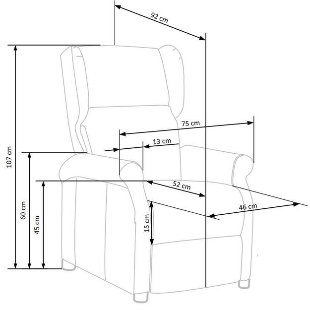 AGUSTIN 2 recliner, color: czarny 14