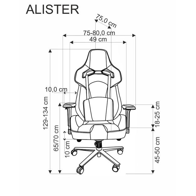 ALISTER office chair, grey / black 3
