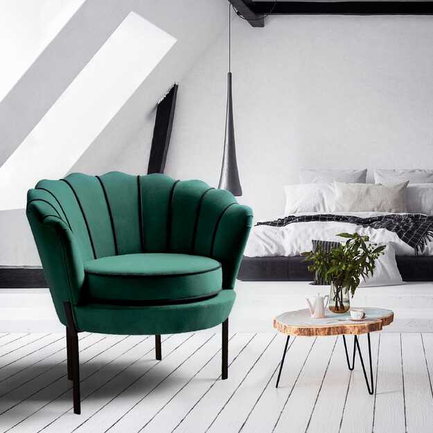 ANGELO leisure armchair dark green/ black