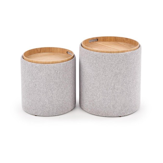 AVIKO set of two color: light grey