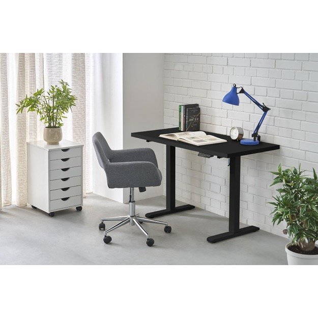 B/54 desk with adjustable height, top - black, frame - black 8