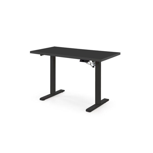 B/54 desk with adjustable height, top - black, frame - black