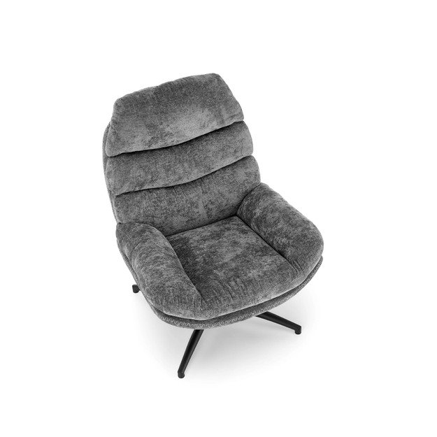 DARIO leisure chair, with stool grey 23