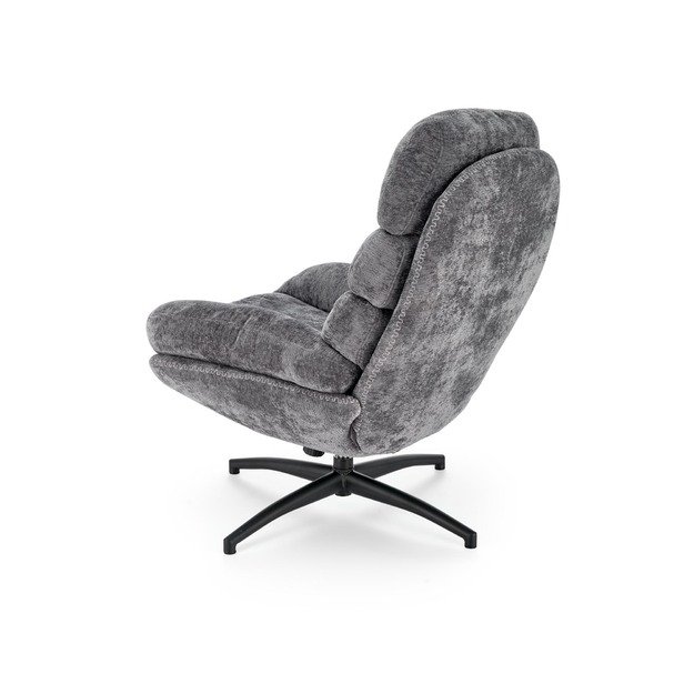 DARIO leisure chair, with stool grey 33
