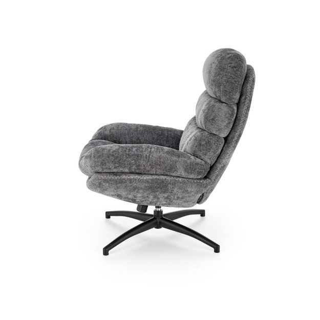 DARIO leisure chair, with stool grey 13