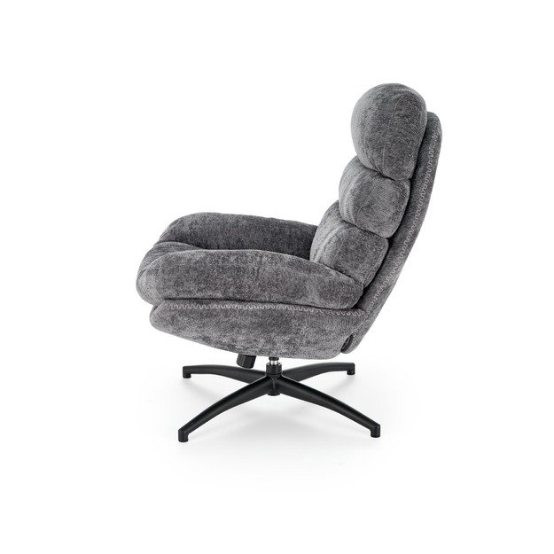 DARIO leisure chair, with stool grey 31
