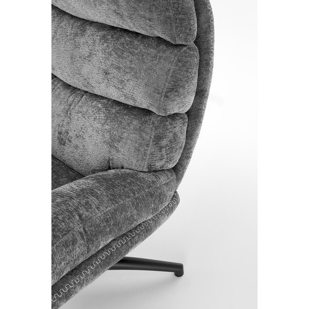 DARIO leisure chair, with stool grey 11