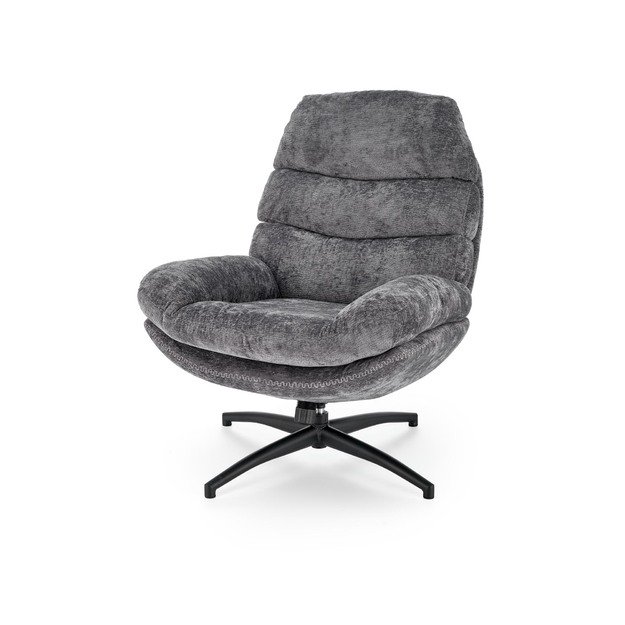 DARIO leisure chair, with stool grey 35