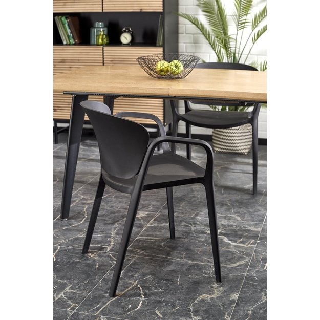 DICKSON 2 extension table 150-210, natural / black