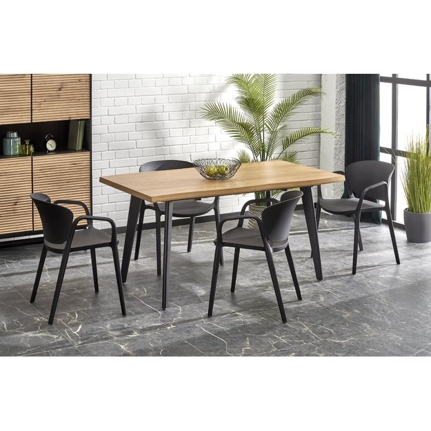 DICKSON 2 extension table 150-210, natural / black