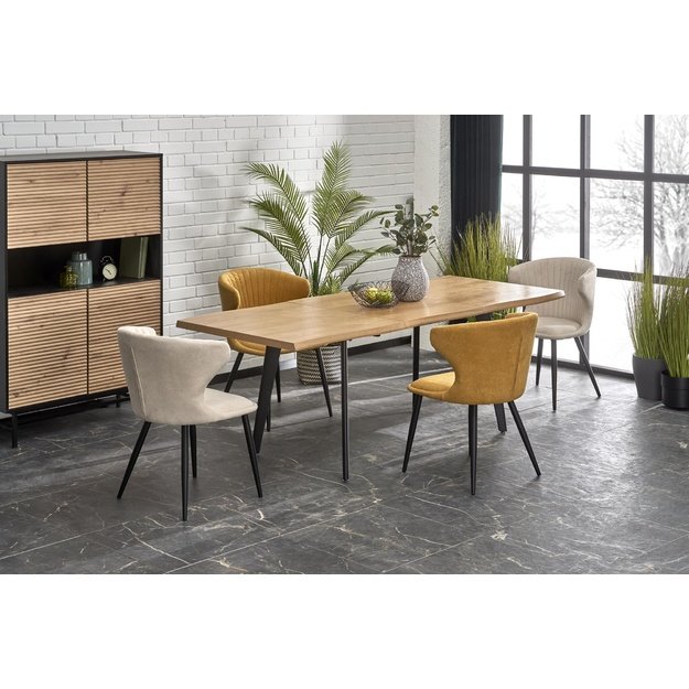 DICKSON 2 extension table 150-210, natural / black