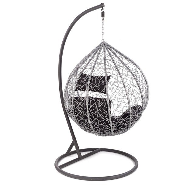 EGGY garden chair black / grey 10