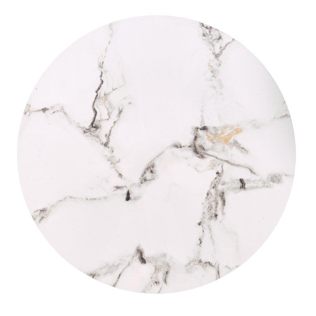 FATIMA  set of two coffee tables, white marble / black 4
