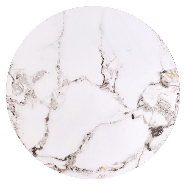 FATIMA  set of two coffee tables, white marble / black 3