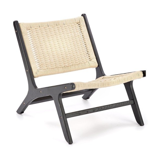 FODEN leisure chair, black / natural 13