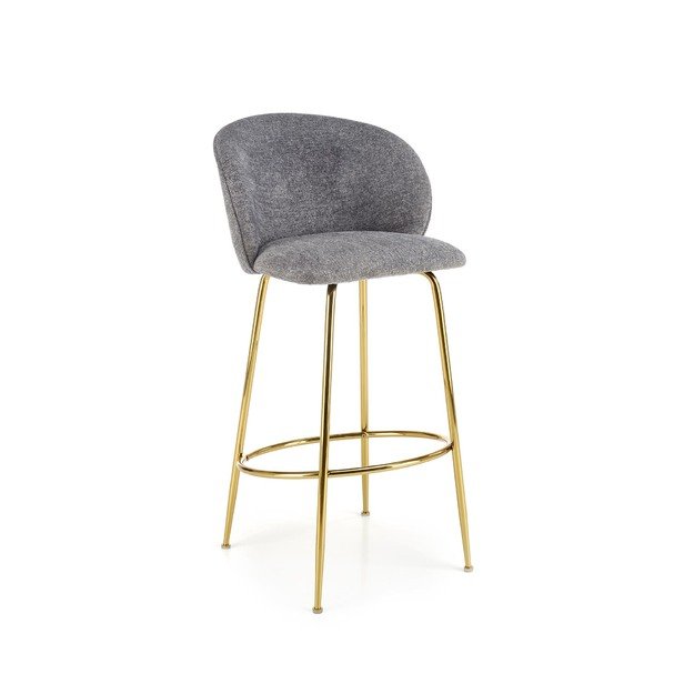 H116 bar stool, grey / gold 25