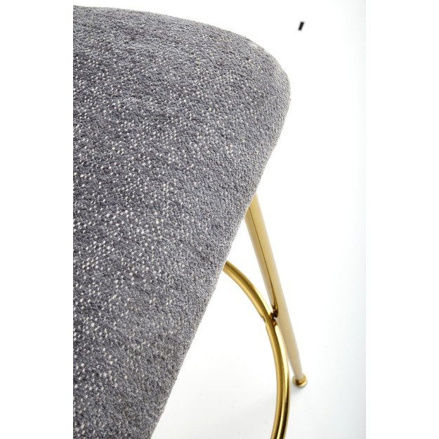 H116 bar stool, grey / gold 2