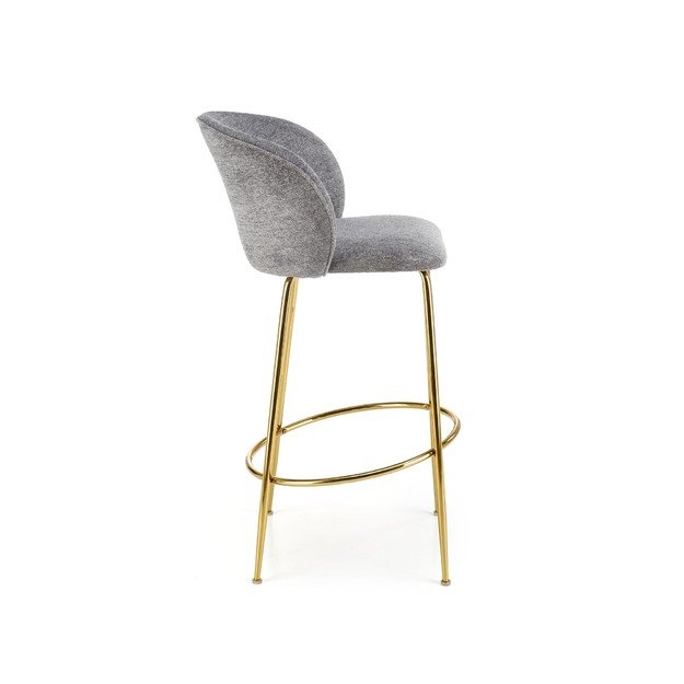 H116 bar stool, grey / gold 6