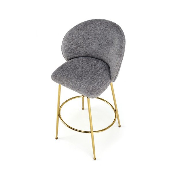 H116 bar stool, grey / gold 12