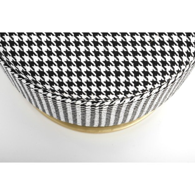 HARMONY bench with storage function, black / white / gold 18