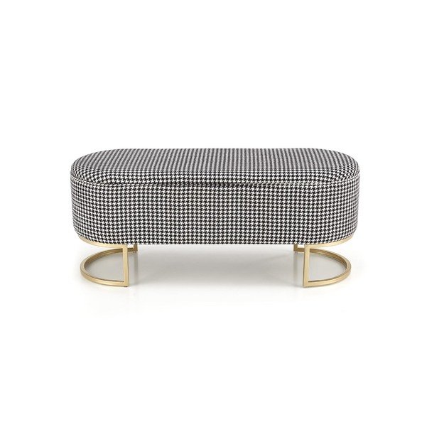 HARMONY bench with storage function, black / white / gold 9