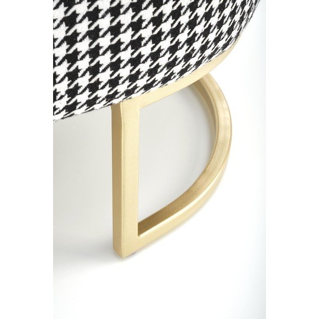 HARMONY bench with storage function, black / white / gold 6