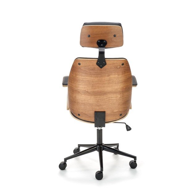 IGNAZIO swivel armchair, walnut/black 2