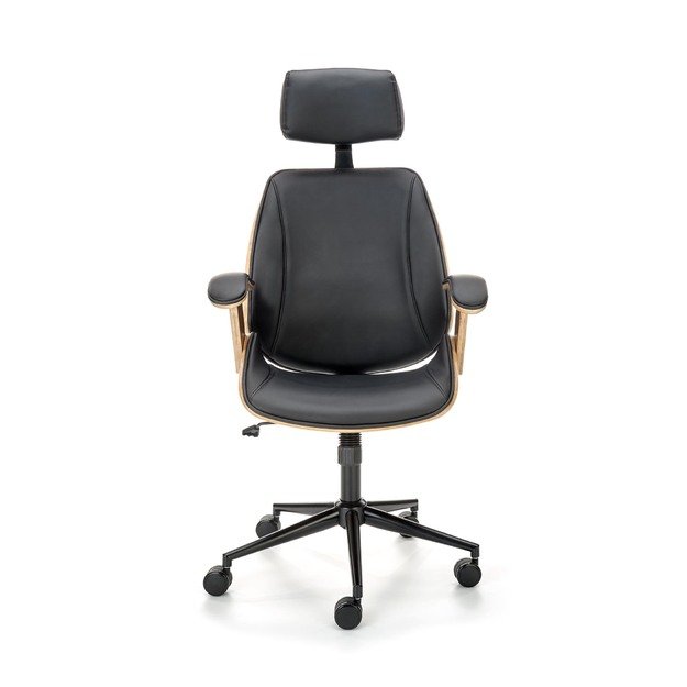 IGNAZIO swivel armchair, walnut/black 9