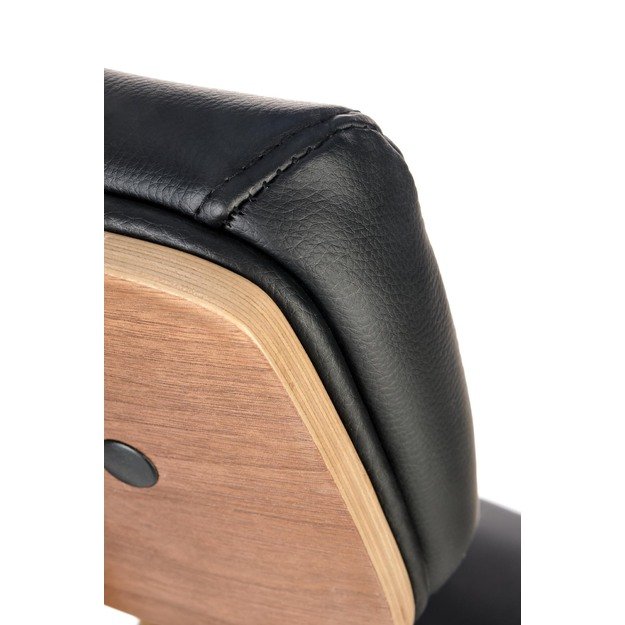 IGNAZIO swivel armchair, walnut/black 6