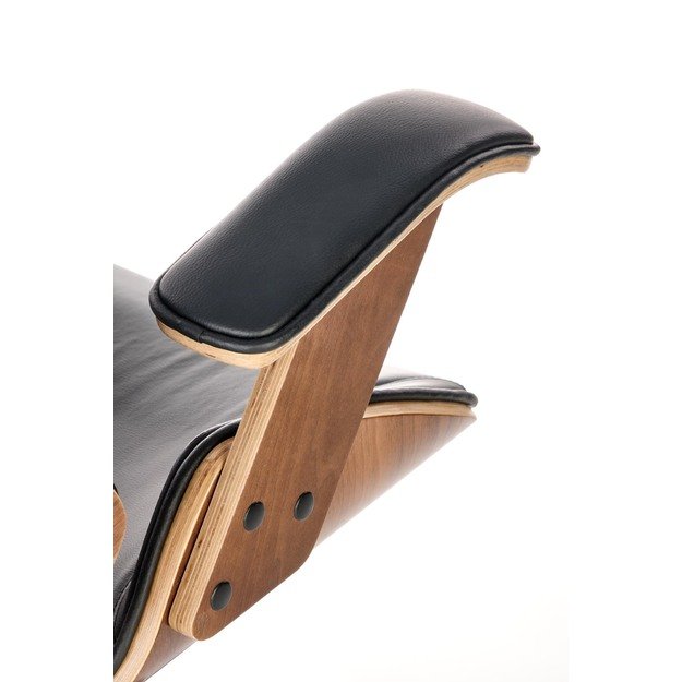 IGNAZIO swivel armchair, walnut/black 5