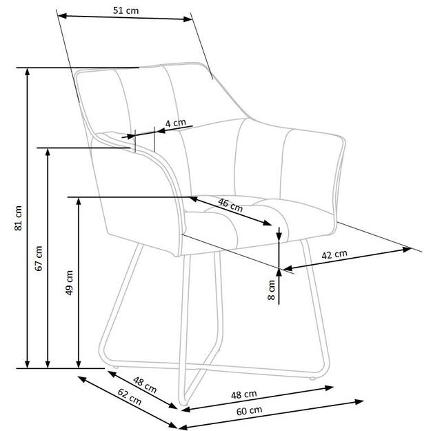 K377 chair, color: beige 3