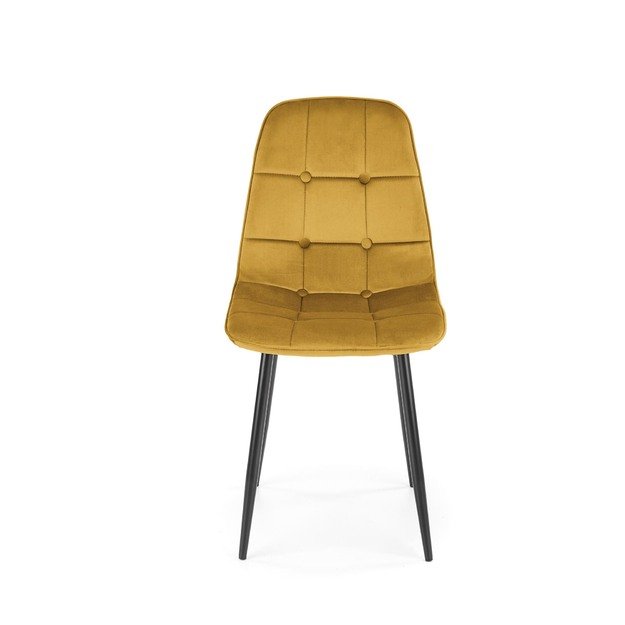 K417 chair, mustard velvet 3