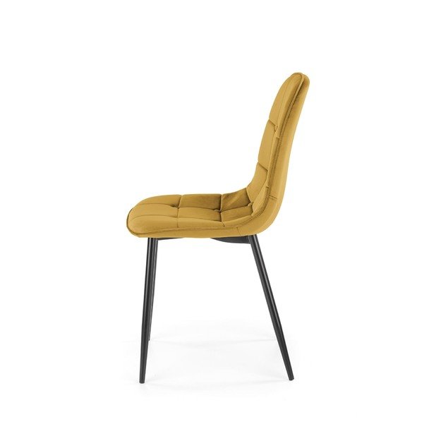 K417 chair, mustard velvet 5