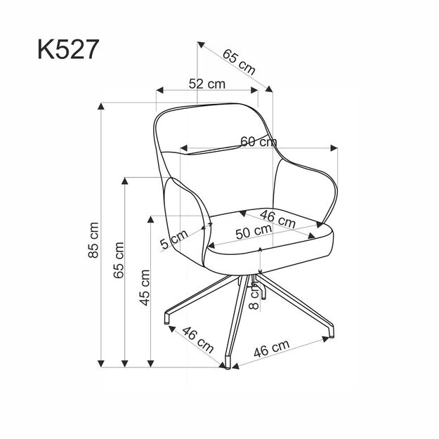 K527 chair, grey 3