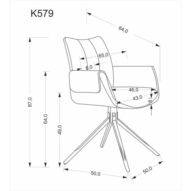 K579 chair, grey 6