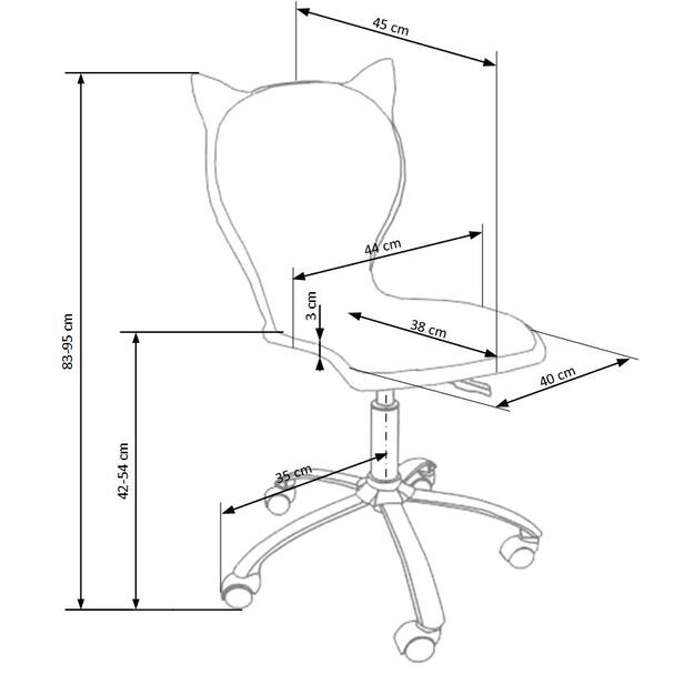 KITTY 2 chair color: white/pink 2