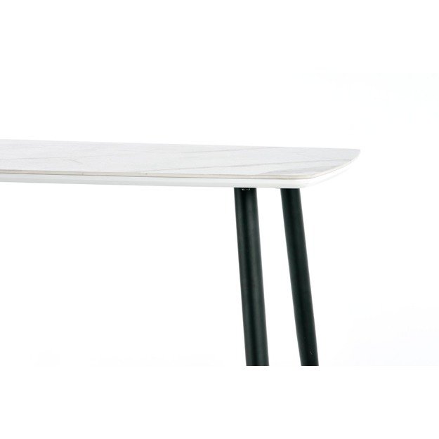 MARCO table, color: top - white marble, legs - black