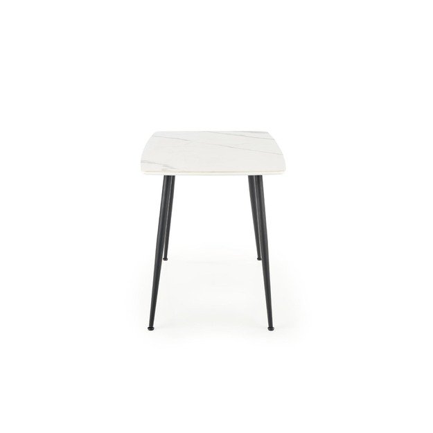 MARCO table, color: top - white marble, legs - black 8