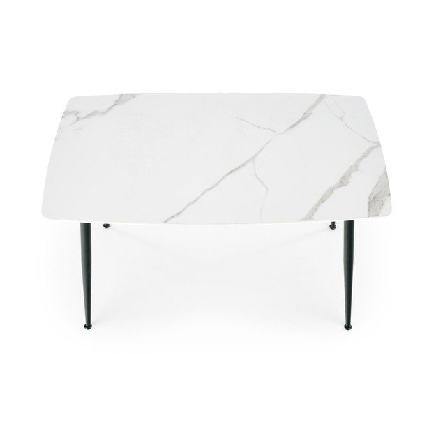 MARCO table, color: top - white marble, legs - black