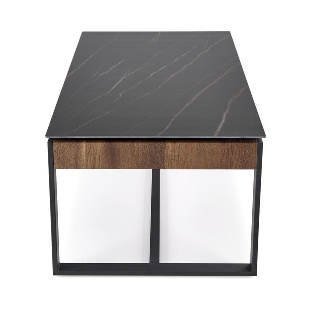 RAMONA coffee table, black marble / walnut 2