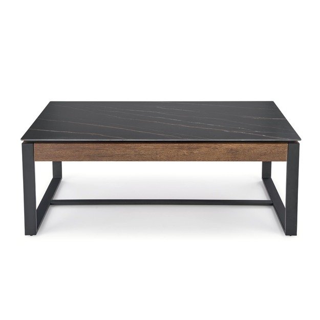 RAMONA coffee table, black marble / walnut 13